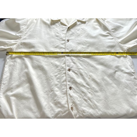 QuikSilver Edition Comfort Fit Men Sz XXL/TTG Color Beige Button Up Embroidered - Picture 16 of 16